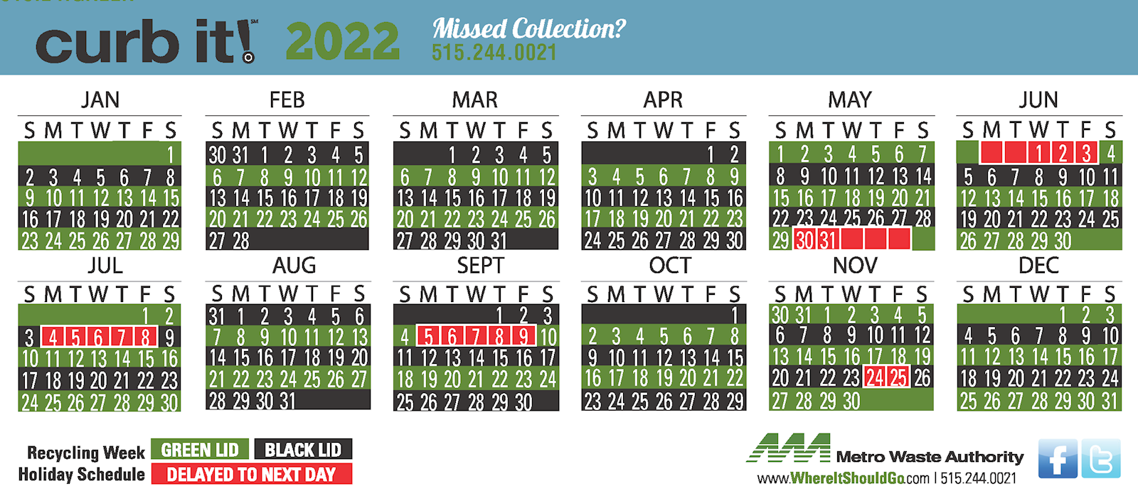 Waste Collection Holiday Schedule Visit Altoona